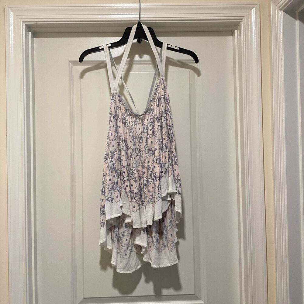 Free People One Living Large Swing halter size XS Cream Boho Beach Hippie